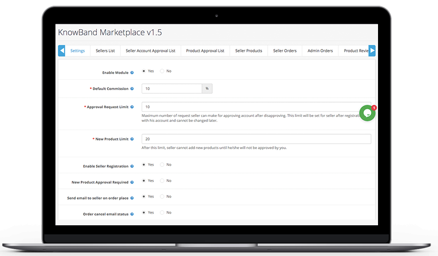 Knowband-OpenCart-Marketplace-General-Settings