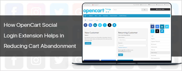OpenCart Social Login extension by Knowband