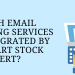 Which email marketing services are integrated by Opencart stock alert